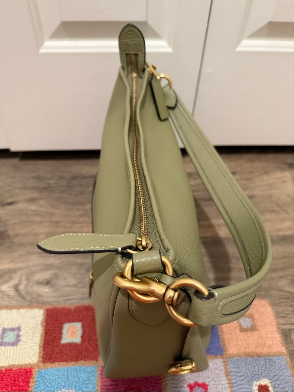 Coach Cary Soft Pebble Leather Shoulder Bag with Convertible Straps - Picture 6 of 10